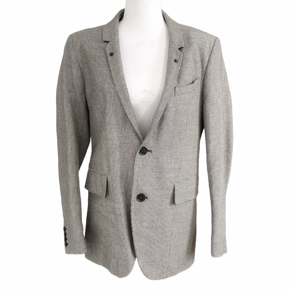 DIESEL BLACK GOLD LABEL MEN'S LINEN BLEND TEXTURED BLAZER - S